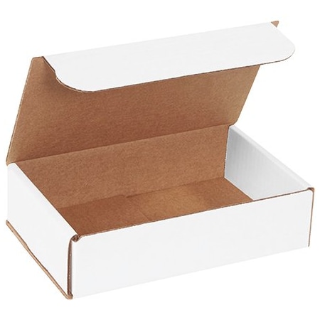 Bsc Preferred 8 x 5 x 2'' White Corrugated Mailers, 50PK BUY00028718